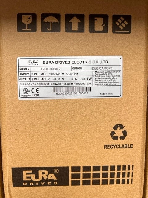 EURA VFD: E2000-0030T2E3U5F2AF03R3